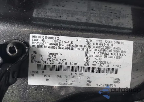2016 Ford C-Max Energi Sel from USA, damaged, VIN 1FADP5CU4GL116177